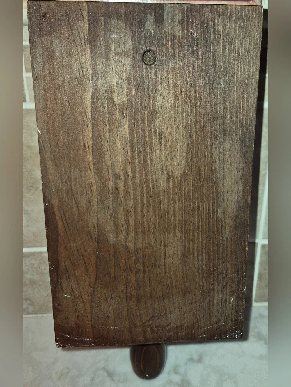 Vintage Wooden Grain Scoop Candle Holder Wall Sconce Colonial Style